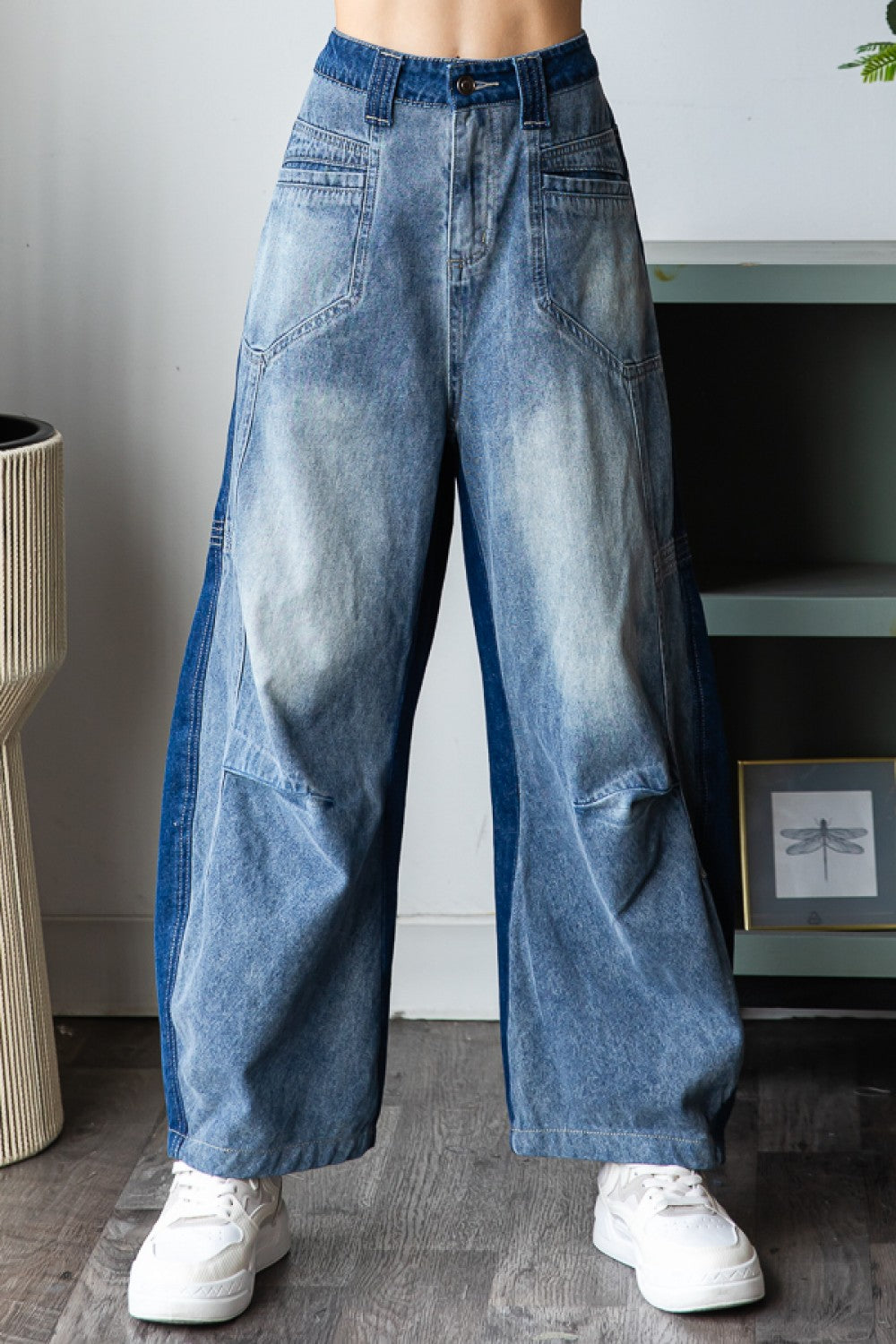 【KOOLOSET】Oil Washed One-Tuck Denim Oil Washed One-Tuck Denim (1color) - kooloset