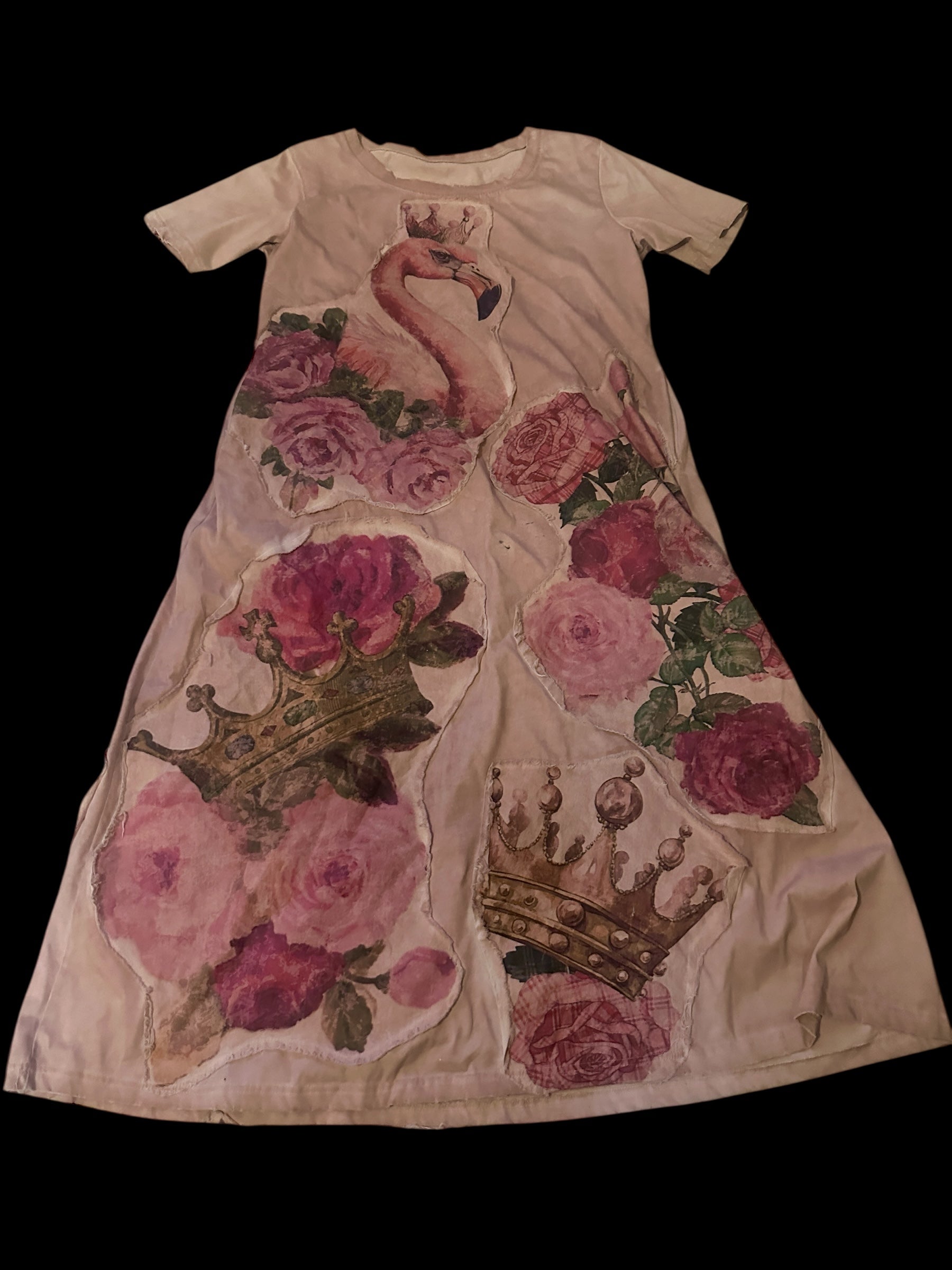 Flamingo Dress - Hand-Painted One Size