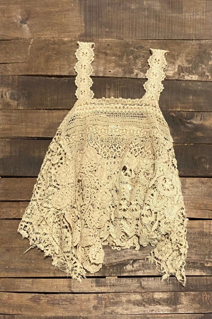 Jaded Gypsy Forever Timeless Tank | Vintage Crochet Lace Tank