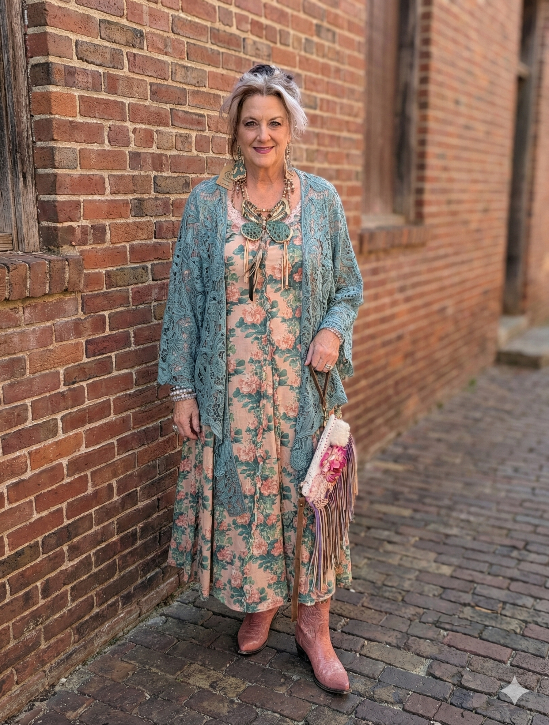 A Rare Bird Garden Dress - Floral Lace Boho Dress A Rare Bird Garden Dress - Floral Lace Boho Dress