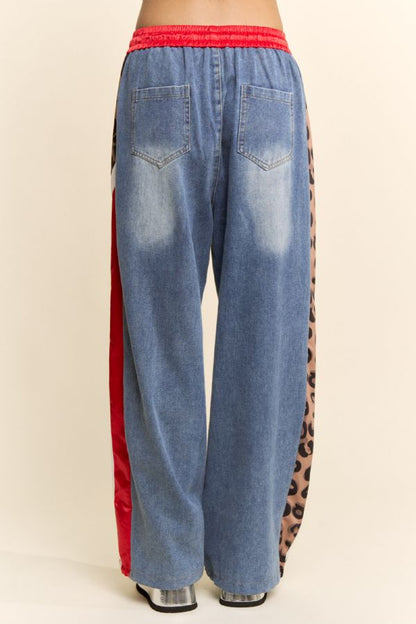 Davi & Dani Side Stripe Track Jeans