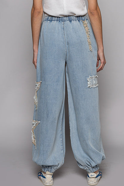 POL Denim star pull on pant