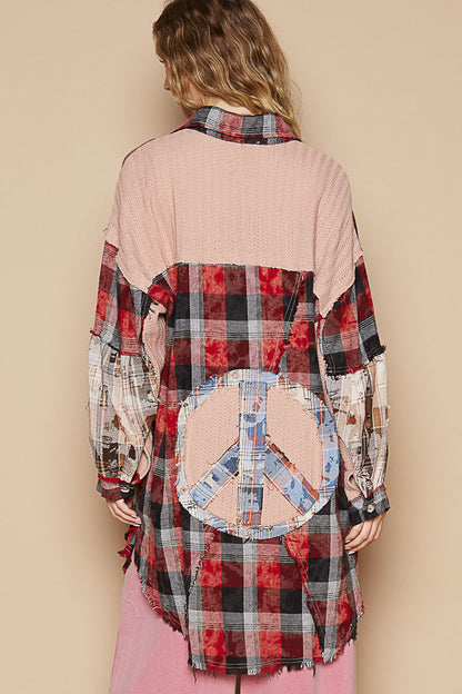 Pol Multi Plaid Top Button Down