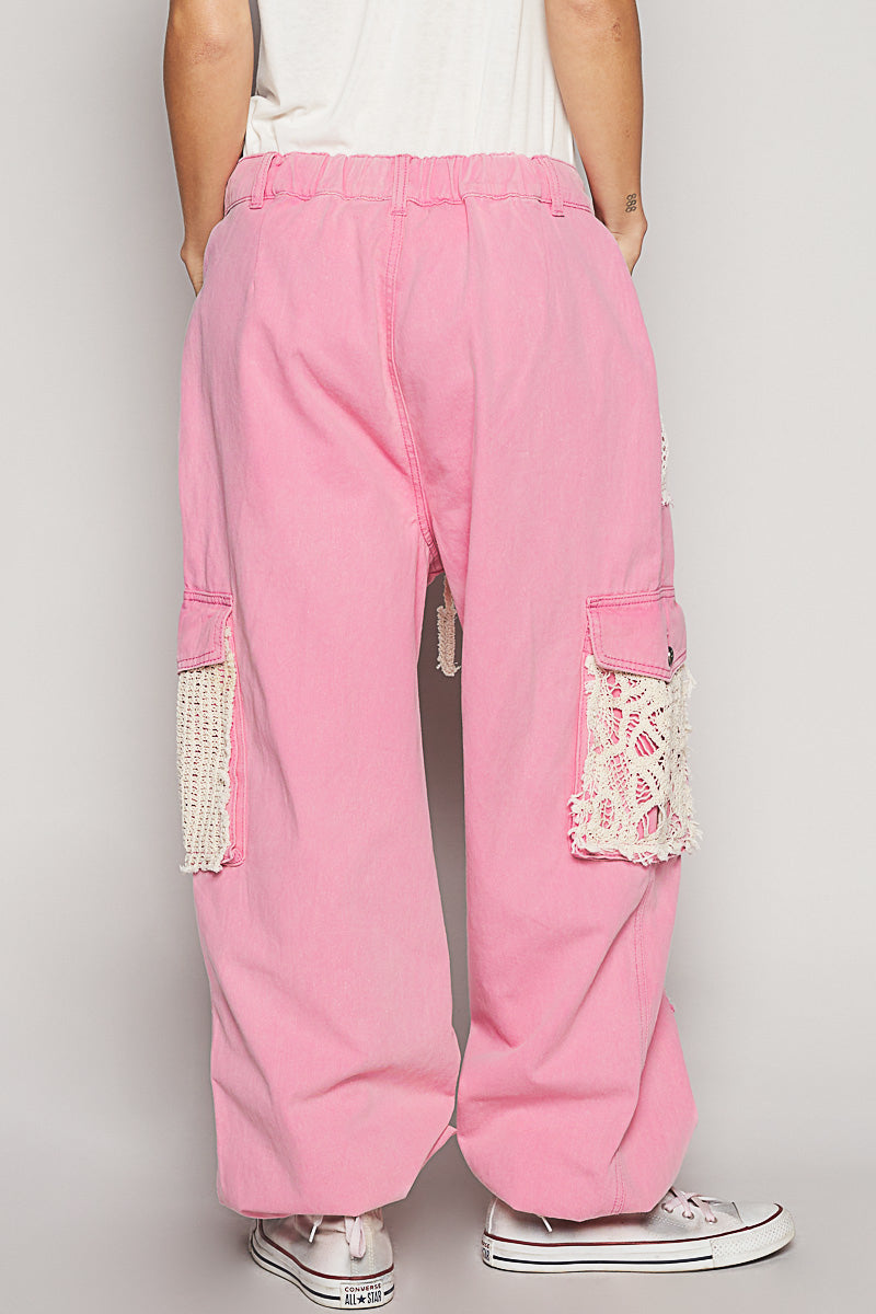 POL Pink Patchwork Joggers