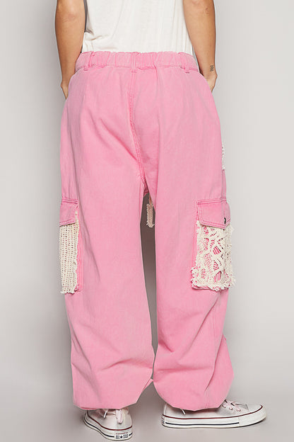 POL Pink Patchwork Joggers