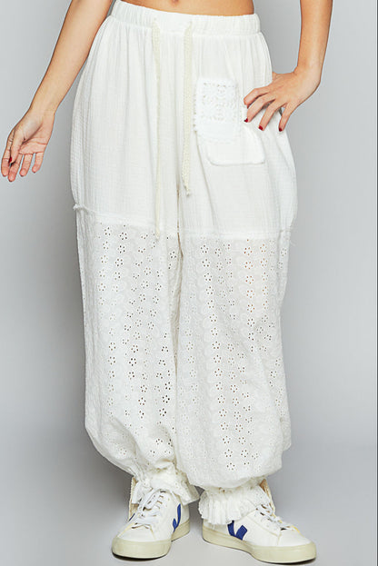 POL Gauze Eyelet Pants