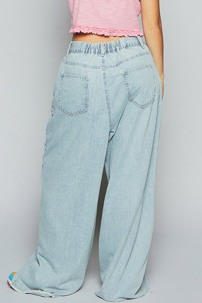 POL Striped denim pant
