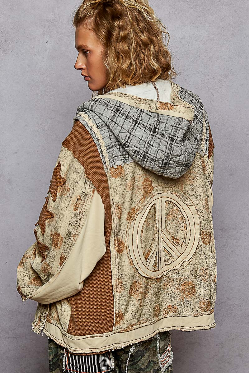 POL Balloon Sleeve Hooded Jacket