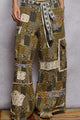 POL Patchwork Cargo Pants - Boho Wide Leg Pants