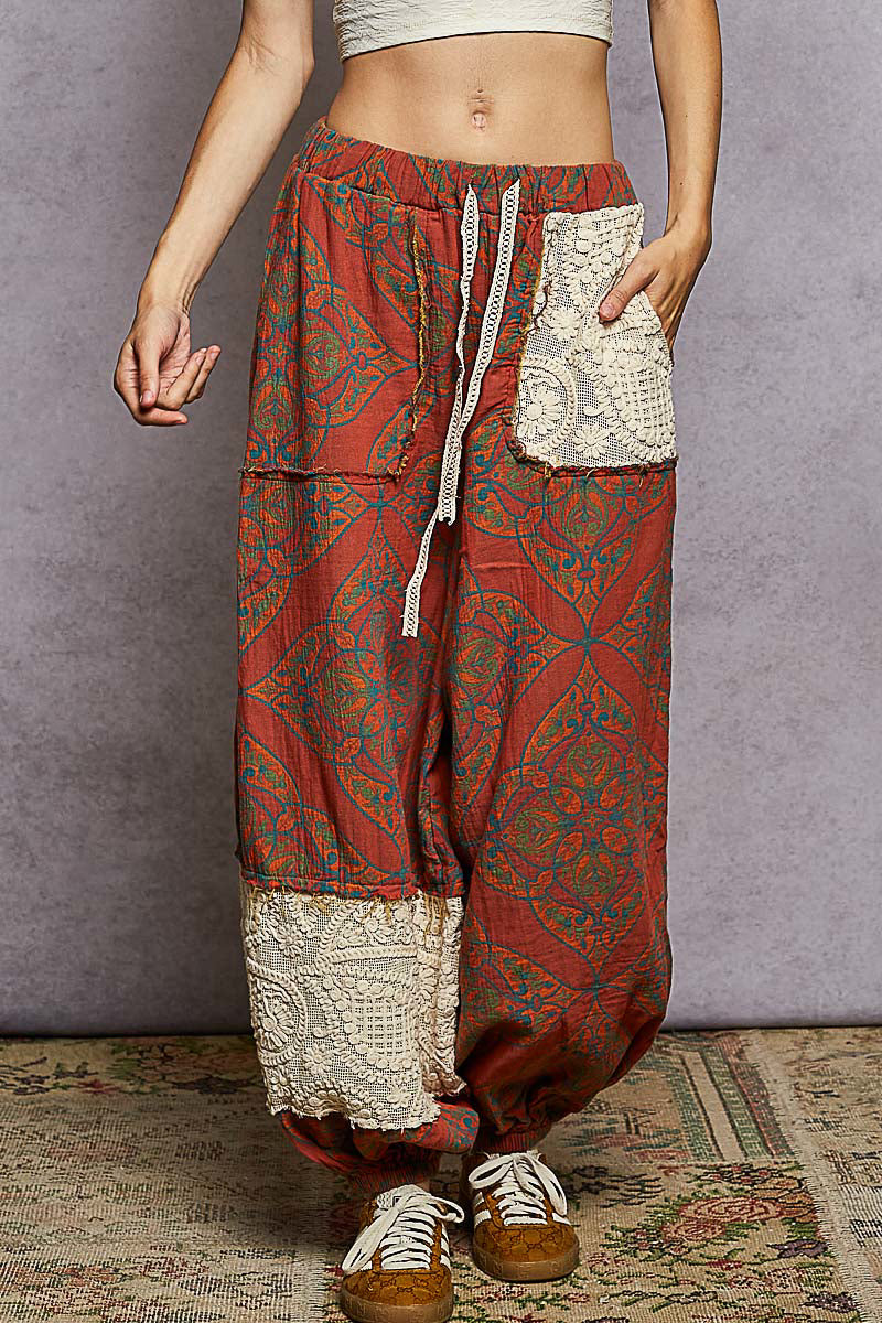 Pre Order POL Dried Tomato Pants - front view