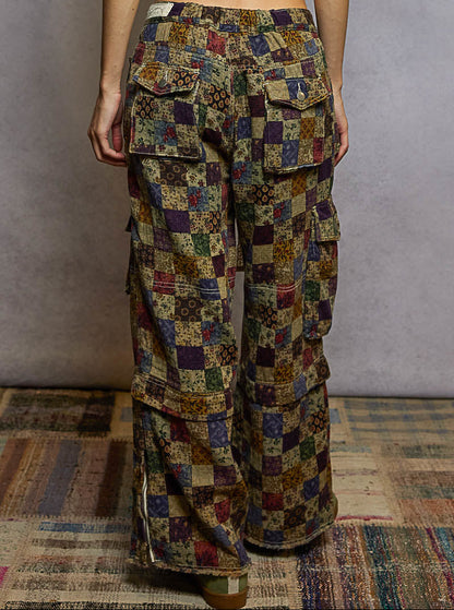 POL Twill Patchwork Pants