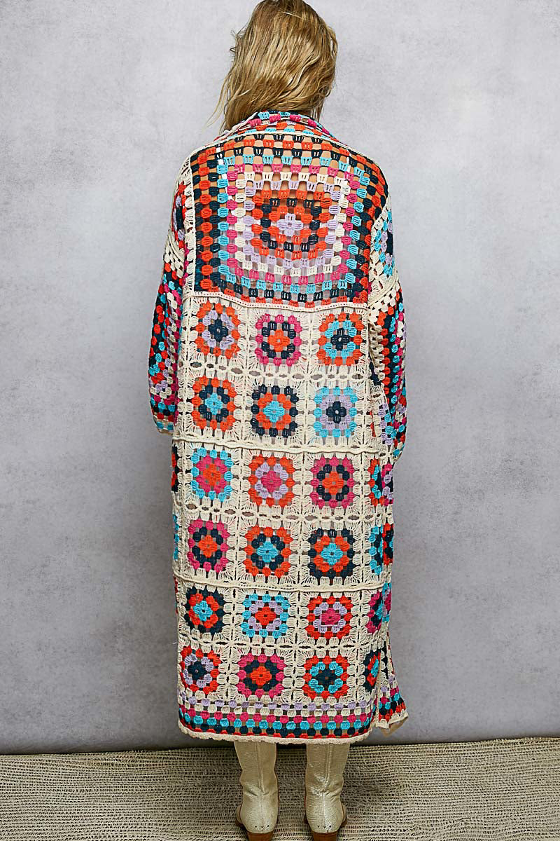 POL Crochet  Long Cardian