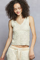 POL Vneck Sleevless Lace Top