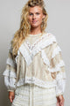 Pre Order POL Cream Beige Top - front view