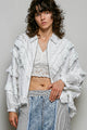 POL Off White Zip Up Top
