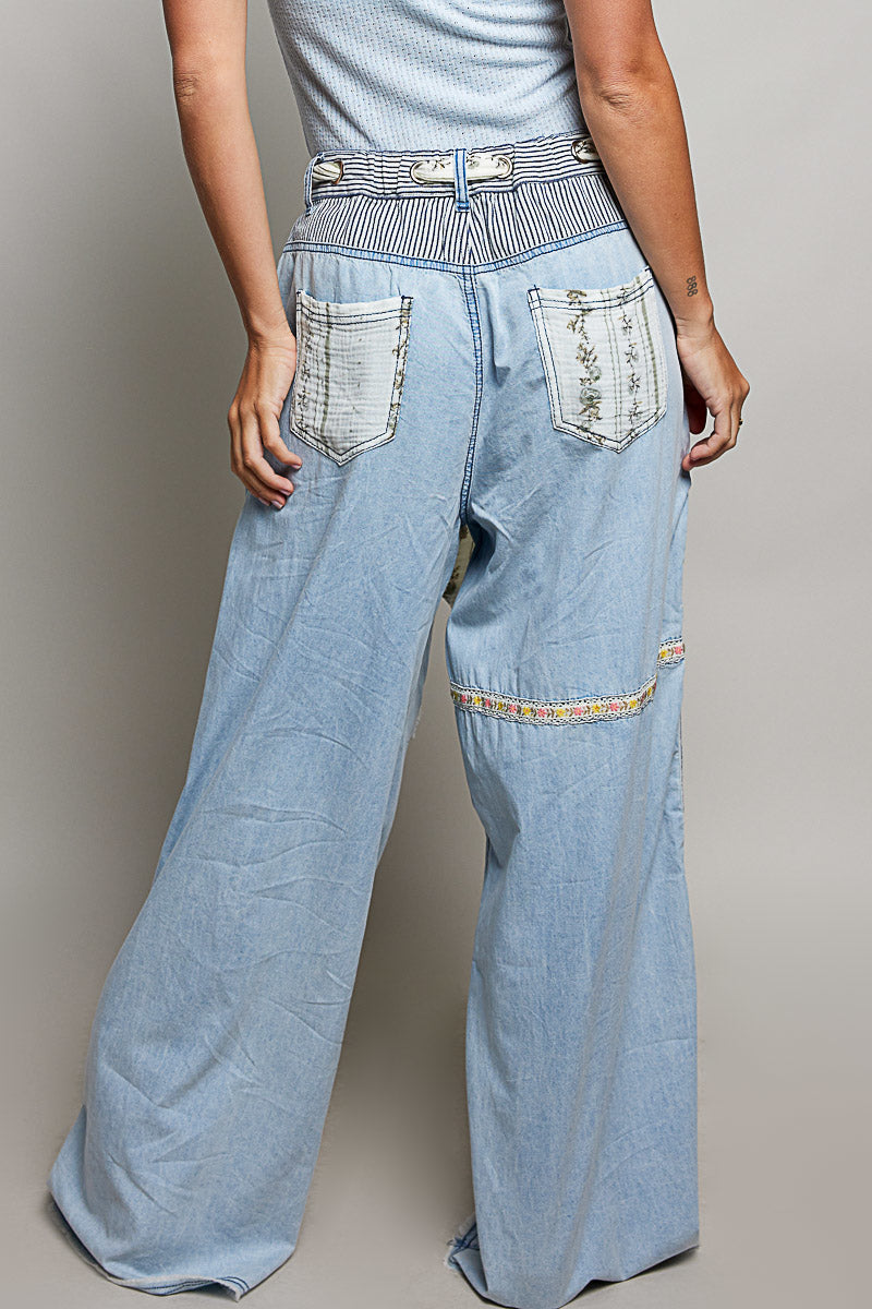 POL Denim Wide leg Pants