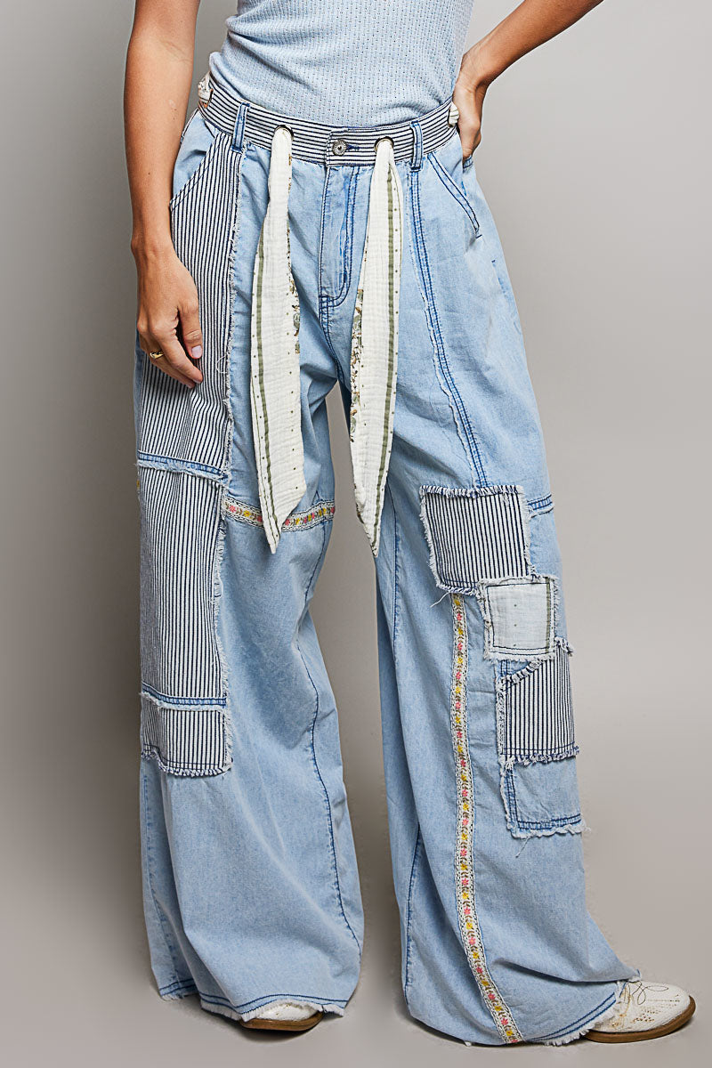 POL Denim Wide leg Pants