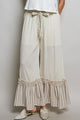 POL Natural Woven Wide-Leg Pants