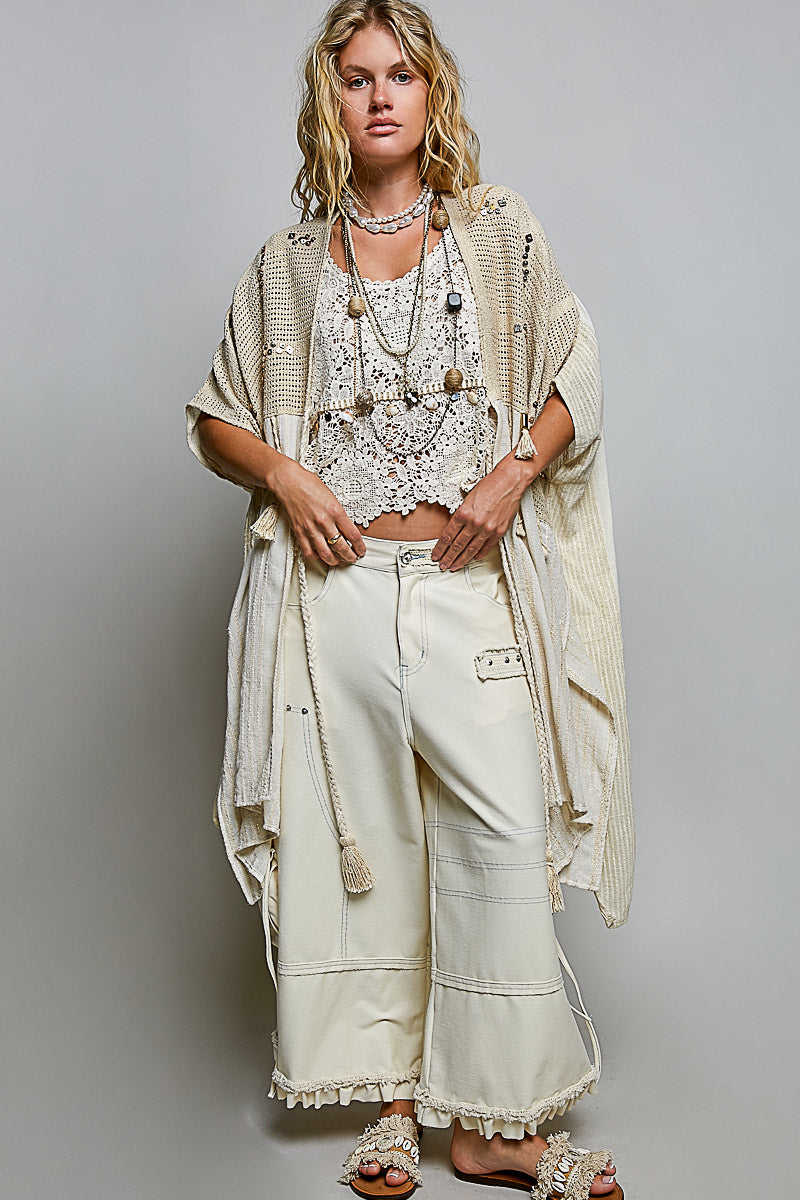 POL Natural knitted cardigan Kimono