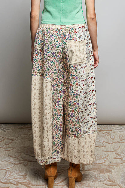 POL patchwork Crochet joggers