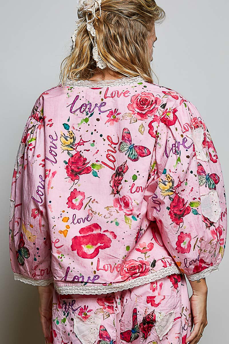 Pre Order POL Lightweight Multi Jacket Pink - front view