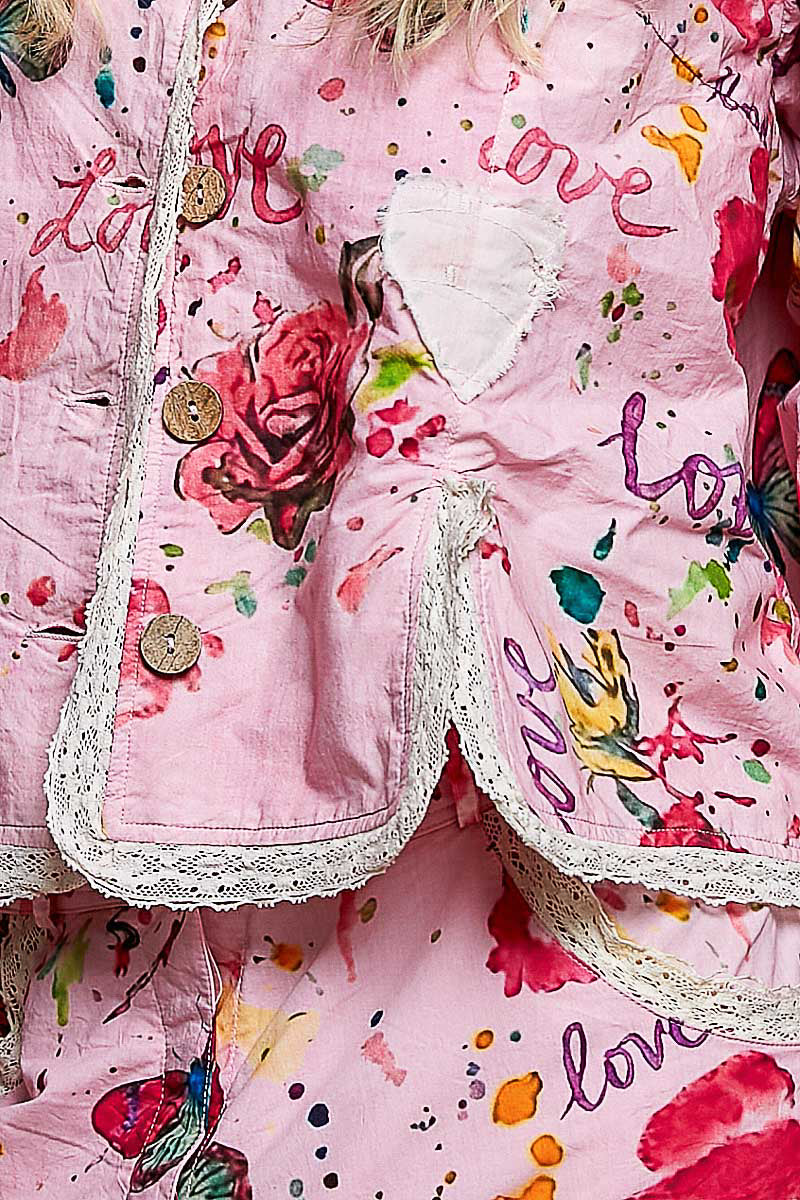 Pre Order POL Lightweight Multi Jacket Pink - back view