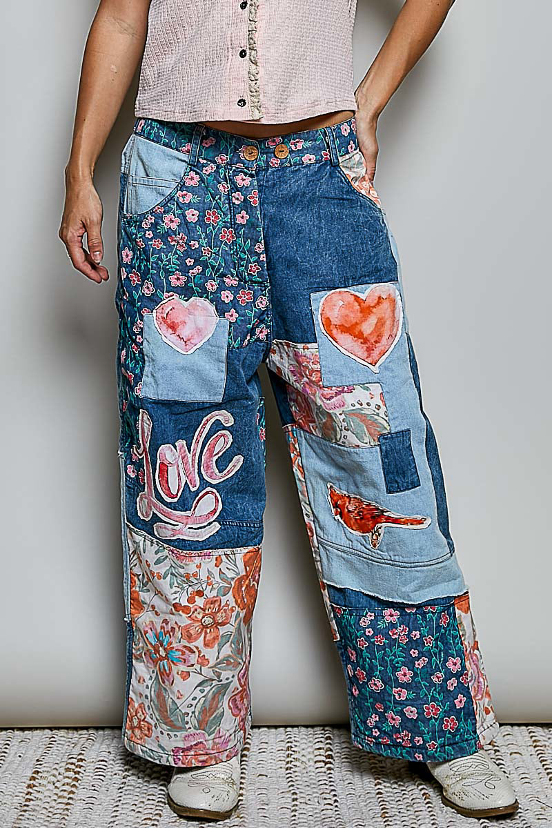 Pre Order POL SMQB109 Denim Multi Pant