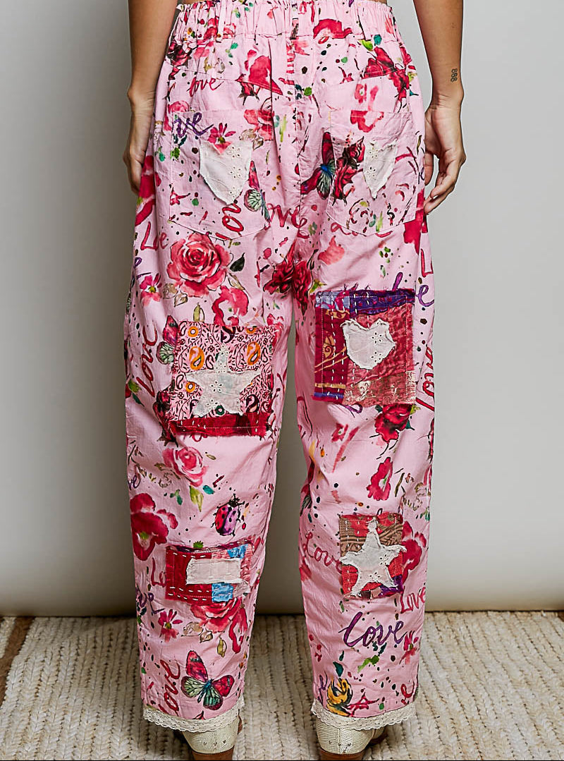 Pre Order POL Multi Joggers Pink - back view