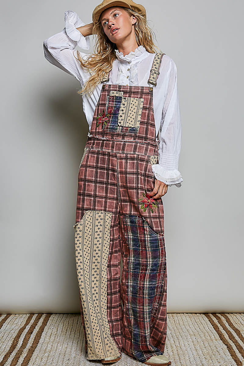 Pre Order POL GWP15B Burgundy Plaid Pants