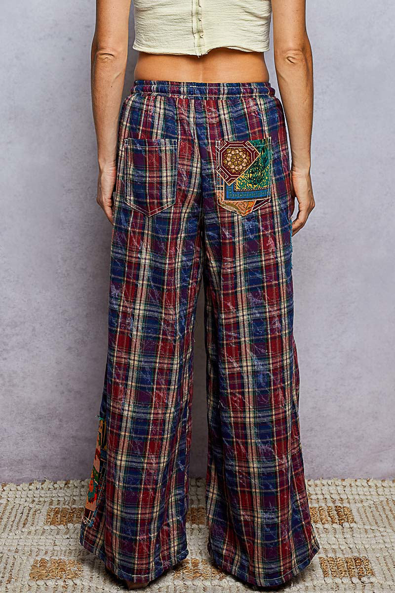 POL Red Plaid Pants