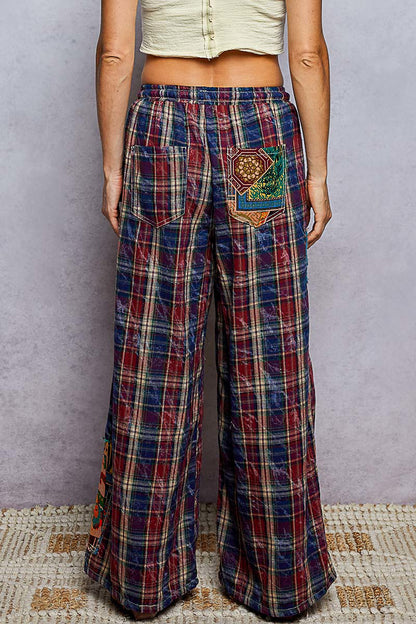 POL Red Plaid Pants