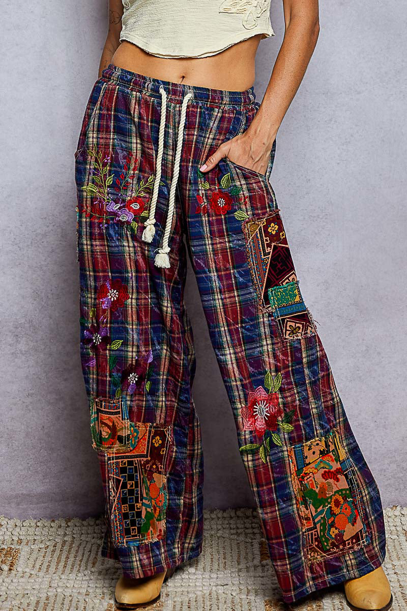 POL Red Plaid Pants