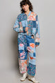 POL Patchwork Wander Wide-Leg Pants