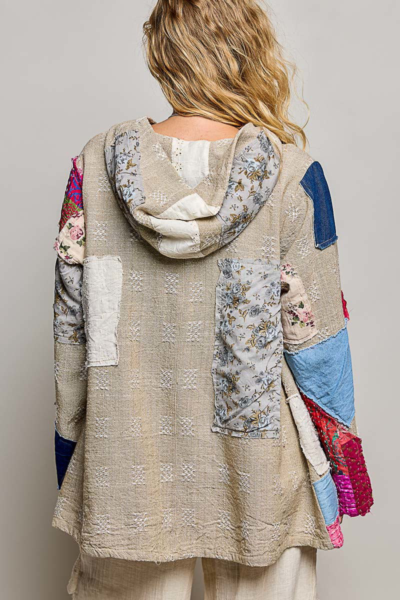 POL  Vintage patchwork hooded jacket