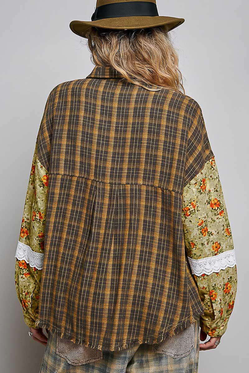 POL Plaid woven shirt