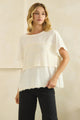 Oli and Hali Washed Embroidered Lace Mix Top