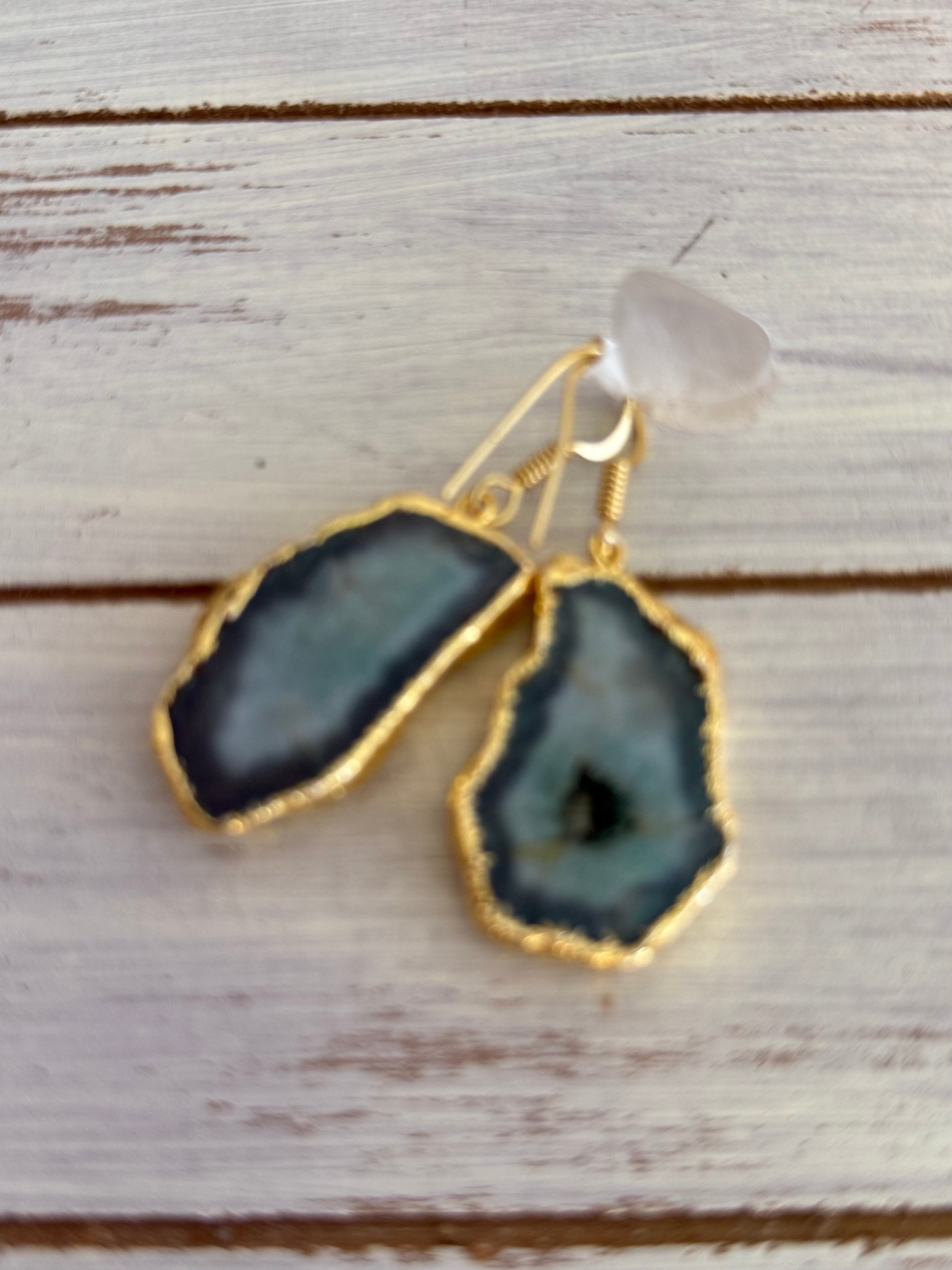 Sky Blue Agate Earrings