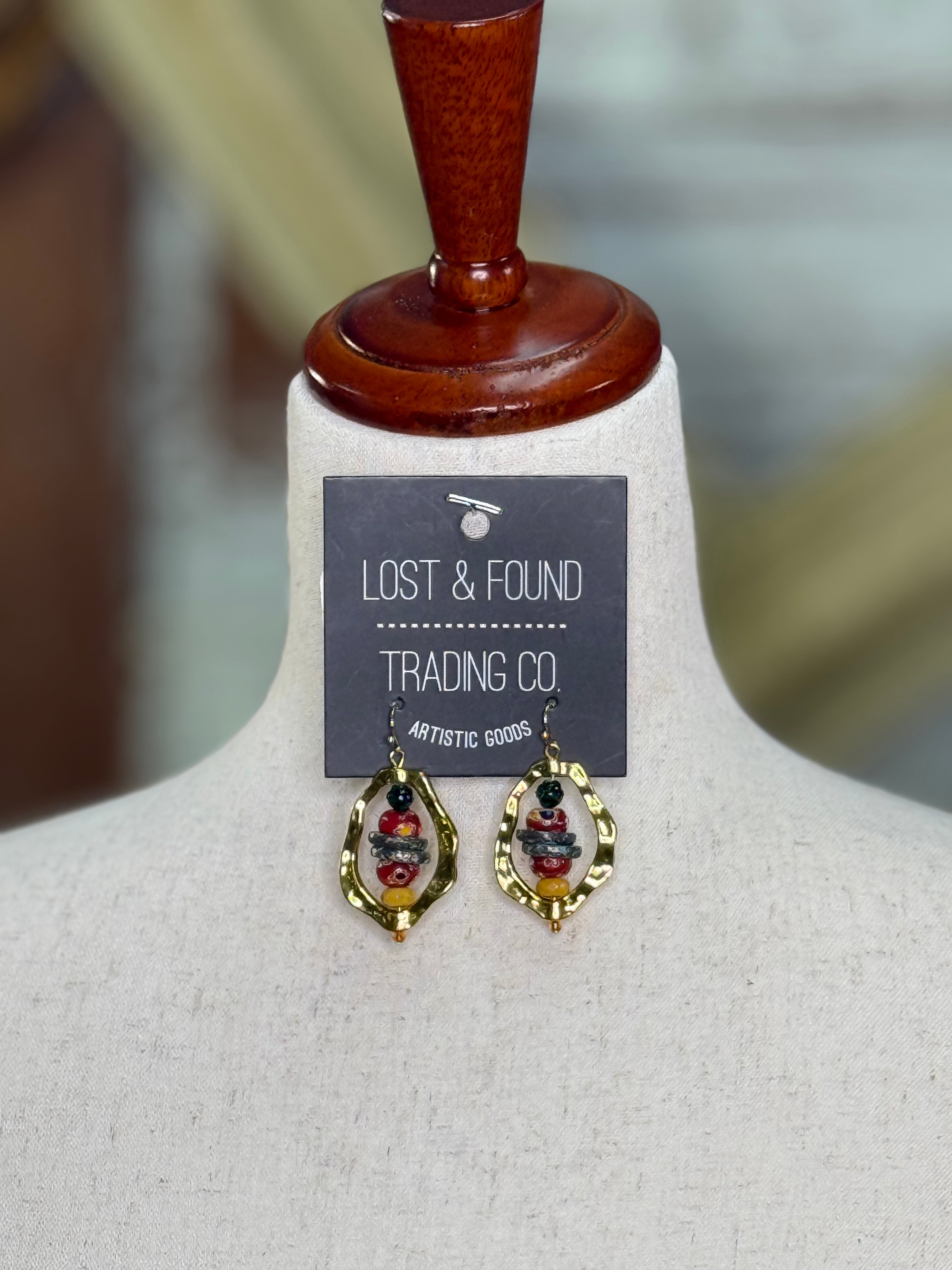 Lost and found  multicolor dangle earrings
