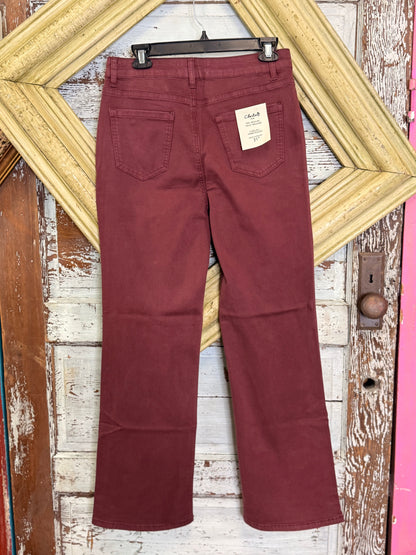 Charlie B Flare Leg color twill with patch pockets
