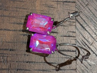 Alice Crystal Rectangle Earrings