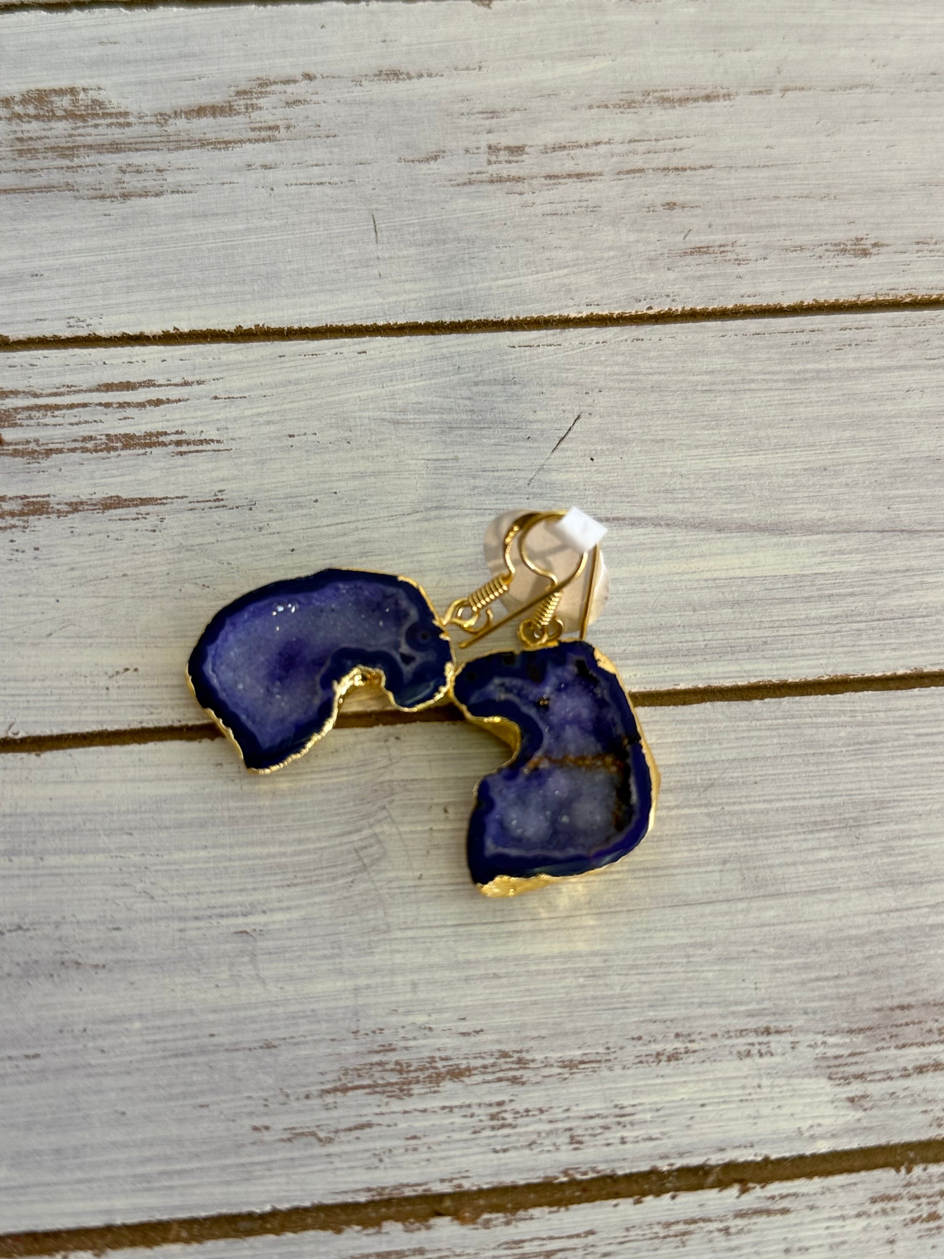 Blue Agate Earrings