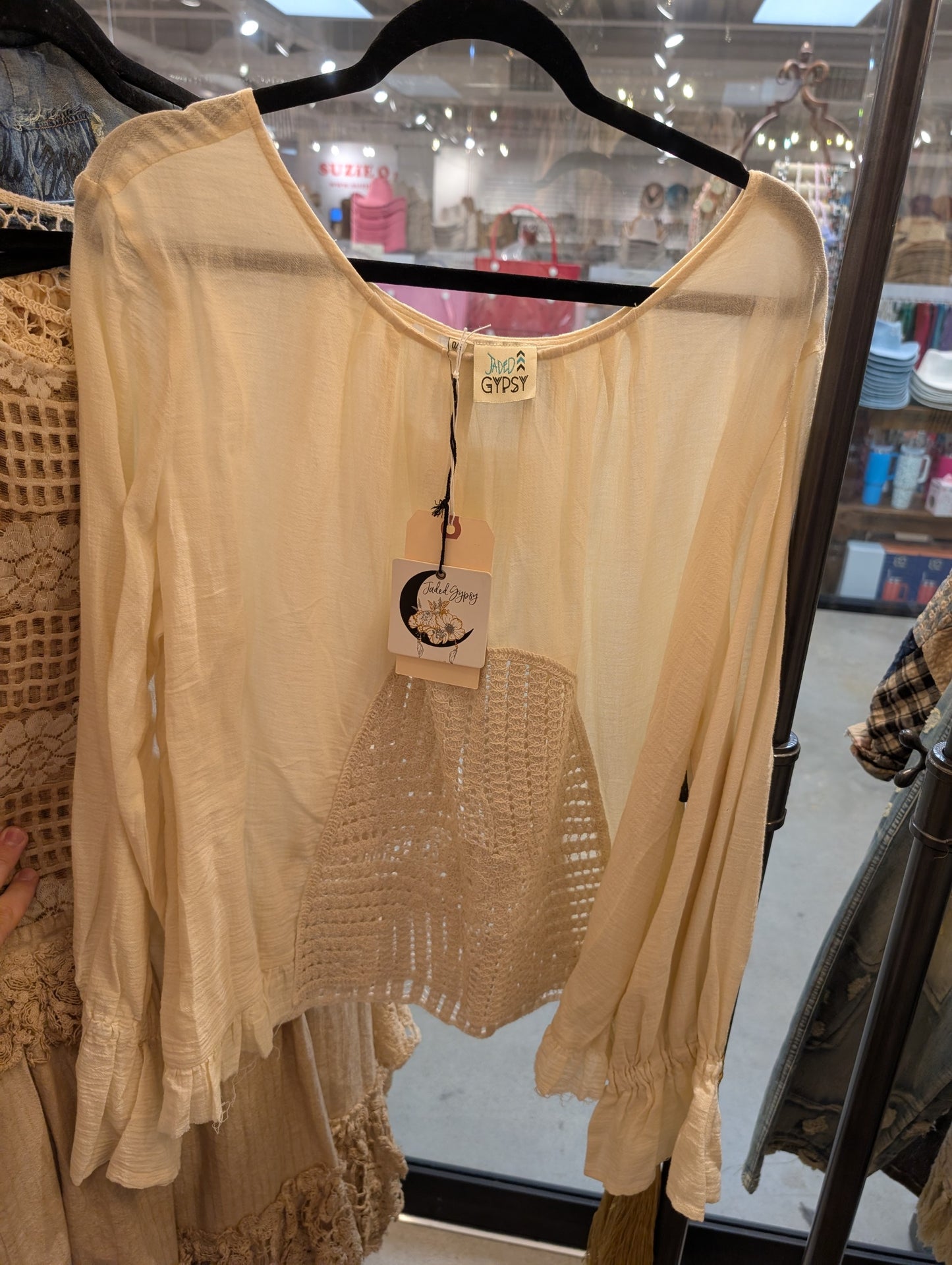 Pre-order Jaded Gypsy Celestial Drift Top-Parchment