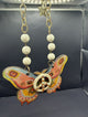 Pre-Order Gypsy South Pink Peace Butterfly necklace