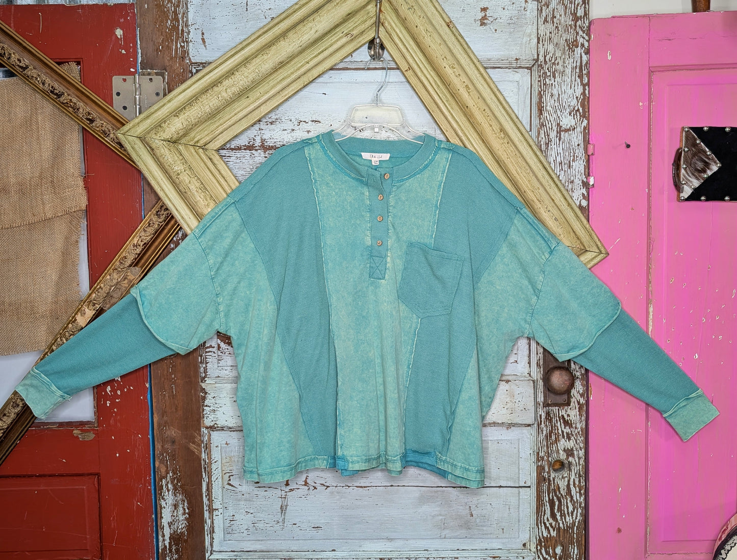 Oli and Hali Emeraled Green Long Sleeve Top