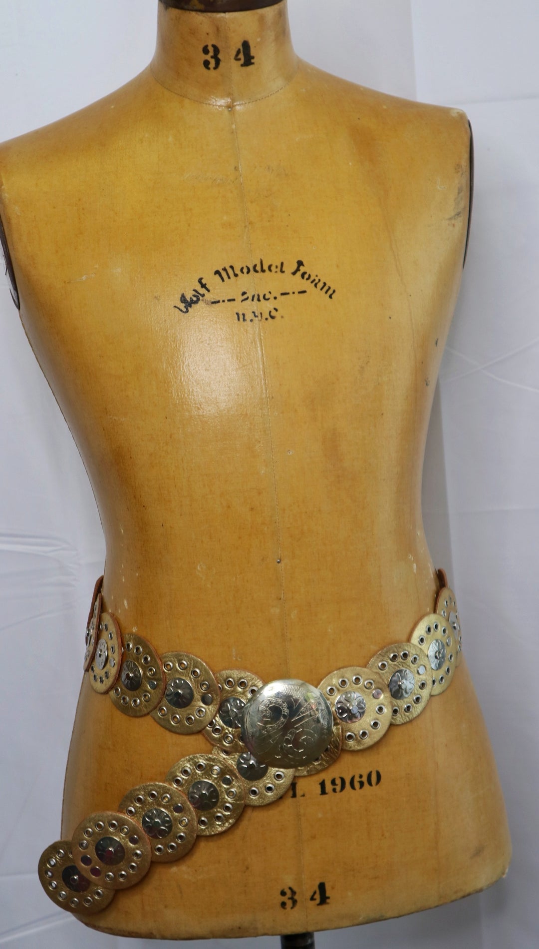 Gold Small Concho Belt