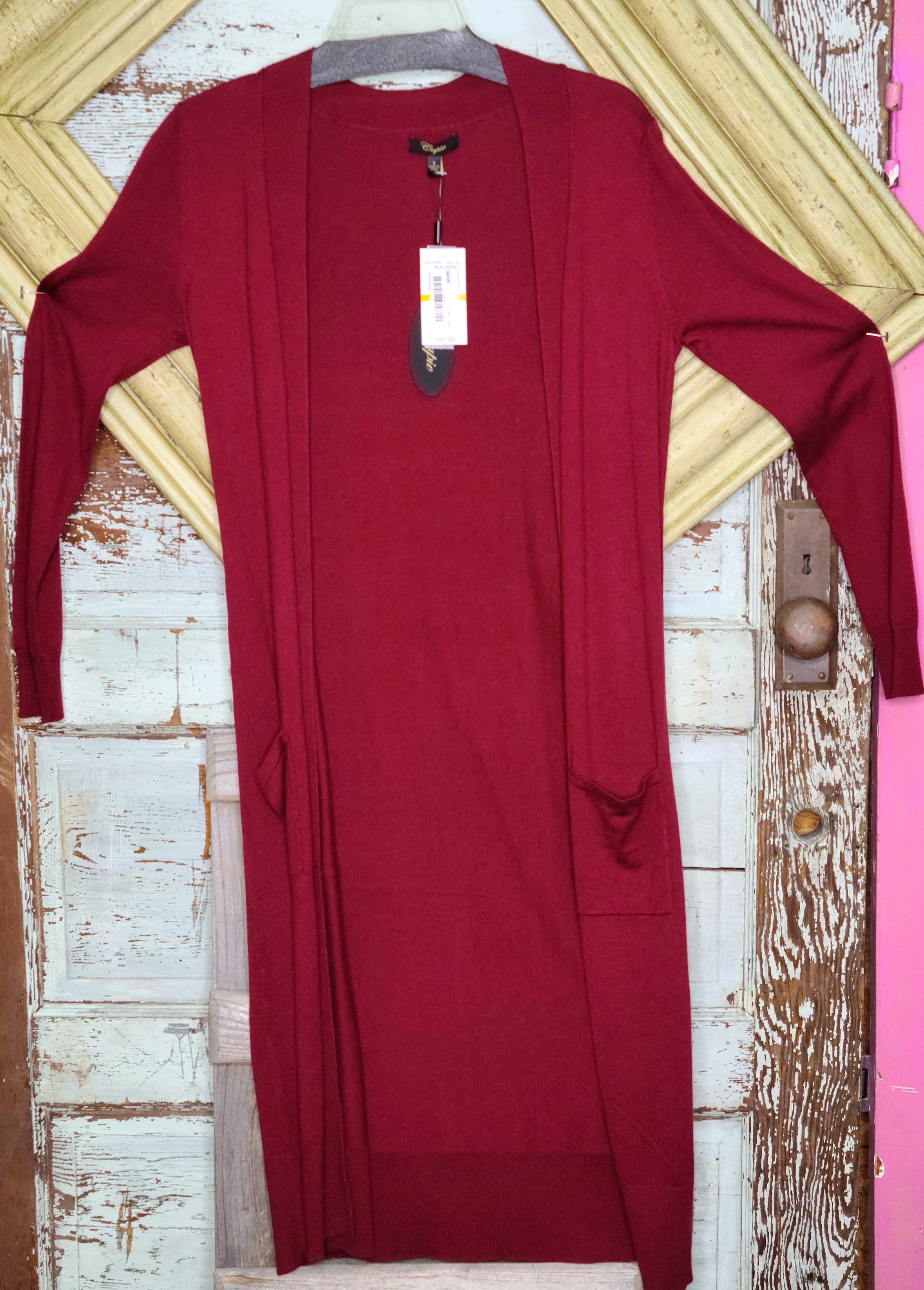 Black Cherry Sweater Cardigan