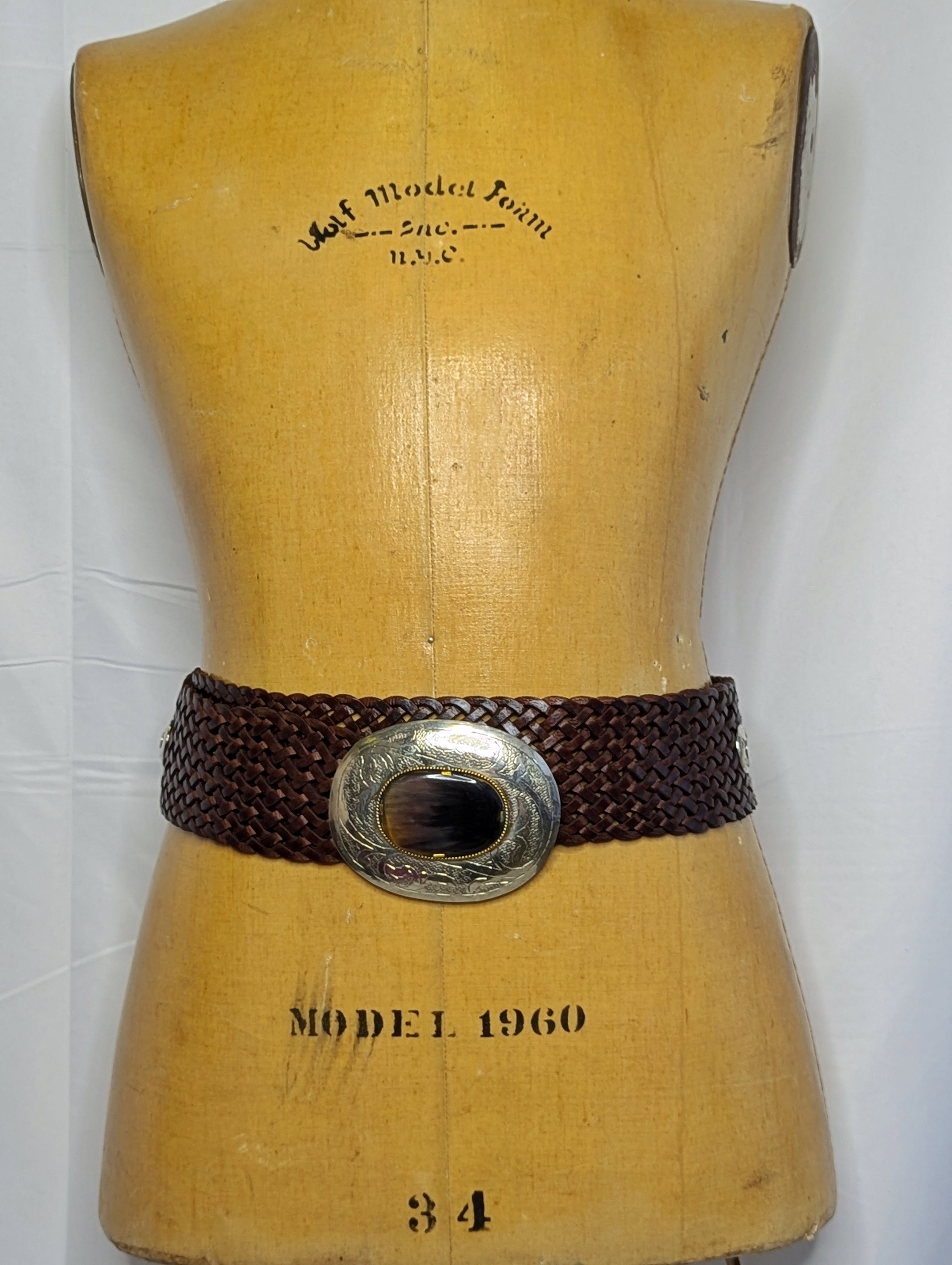 Leather woven Belt