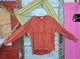 JHer Burnt Orange Mineral Wash Henley terry Sweatshirt