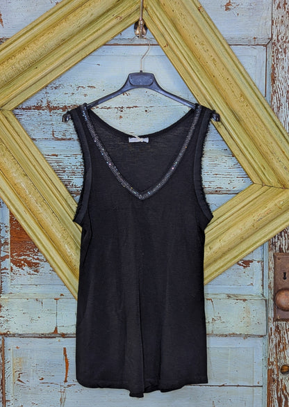 Made In Italy Sequin Tank