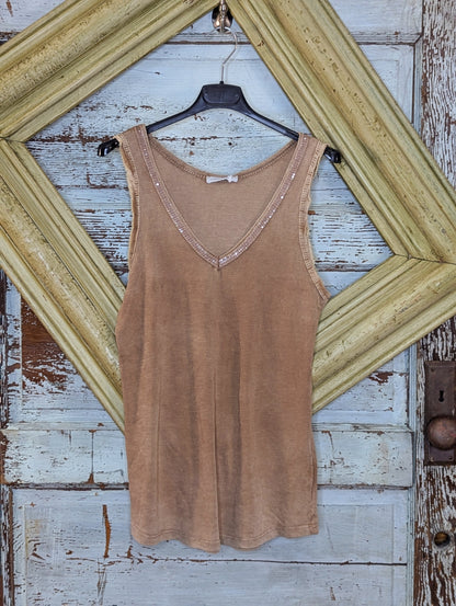 Made In Italy Sequin Tank
